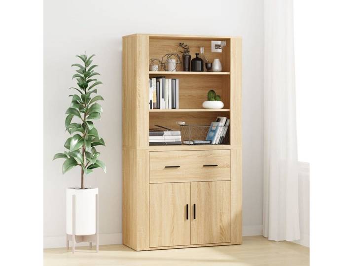 vidaXL Highboard, Highboard Sonoma-Eiche Holzwerkstoff
