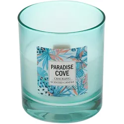 Knisterkerze Duftkerze "Paradise Cove" Türkis 79/65 mm