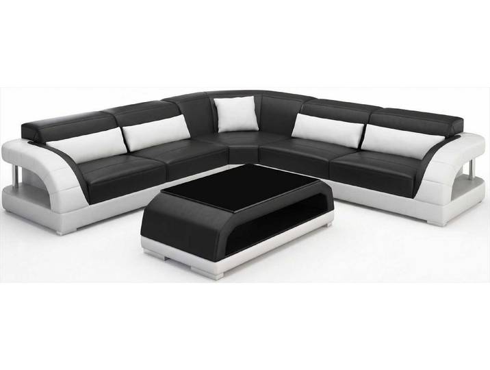 JVmoebel Ecksofa Designer Ecksofa Schwarz L Form Couchtisch Wohnzimmer Luxus Stil, 2 Teile, Special features