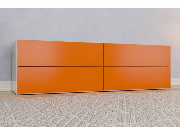 TV-Möbel nach Maß - RAL 2011 Tieforange - 59x200x58cm - Individuell konfigurieren