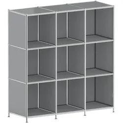 viasit Aktenregal »System 4« doppelt breit 3 OH grau, 115.4x118.1x40.4 cm