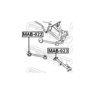 FEBEST Lagerung, Lenker MAB-023 innen für MITSUBISHI