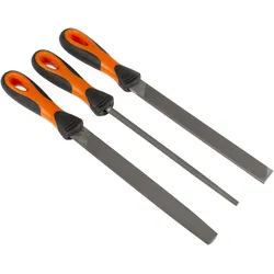 Bahco, Raspel + Feile, ERGO Feilensatz, Halbschlicht 200 mm - 3-teilig (200 mm)