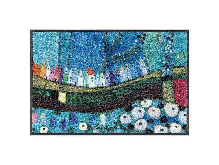 Fuß- & Sauberlaufmatte Stadt in Blau 40 x 60cm Blau