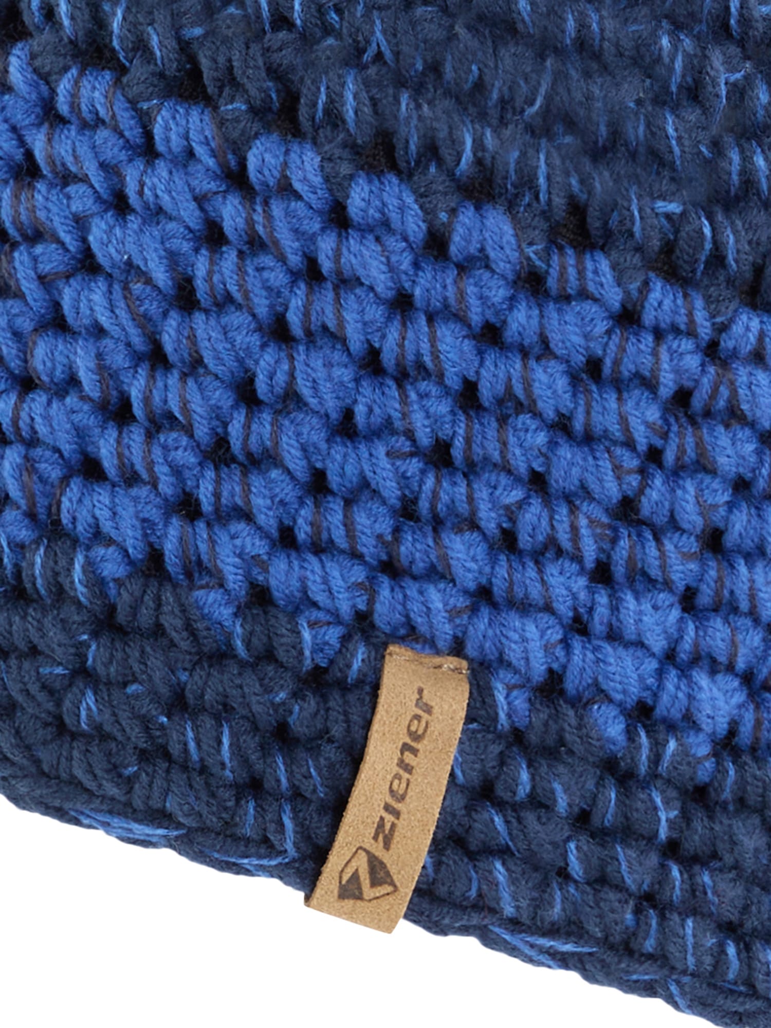 Strickmütze ZIENER "INTERCONTINENTAL-Z UNISEX", blau (cobalt blau), Materialmix, Mützen Strickmütze, warm, mit weichem Fleecefutter