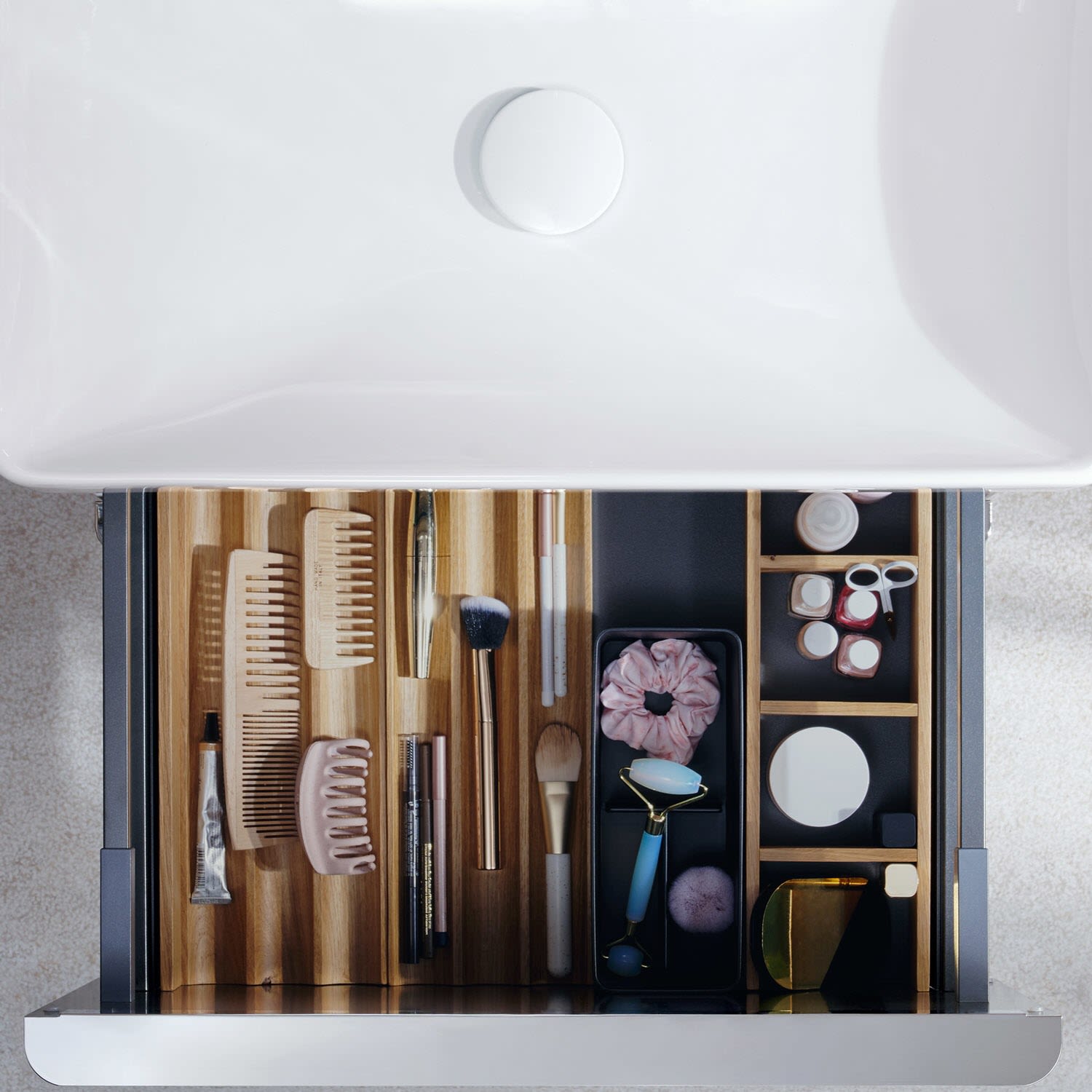Hansgrohe IntraStoris Schubkasteninneinteilung Modul 13 x 34 cm, Badmöbel, 54147230, eiche natur - eiche natur