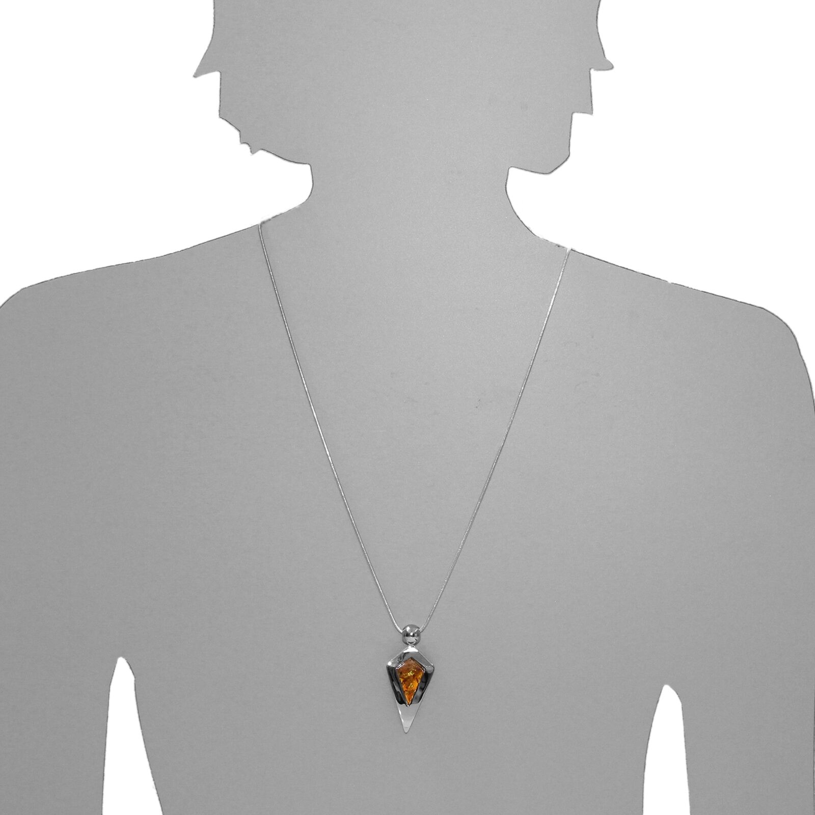 Kette mit Anhänger OSTSEE-SCHMUCK "Ostsee-Schmuck Kette mit Anhänger Erka Kette mit Anhänger Erka" Gr. 50, silber (weiß, neutral), Halsketten, Damen, 50cm, Silber 925 (Sterlingsilber), L: 45, Kette mit Anhänger