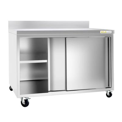 Unterbauschrank aus Edelstahl 1000x700 mm auf Rollen PREMIUM - GOLDINOX