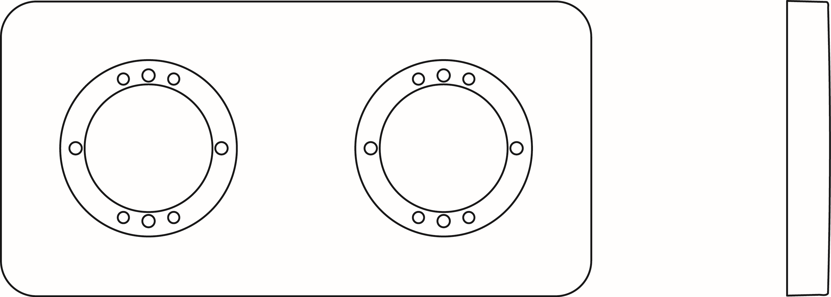 Ideal Standard 2 trous souple A1541AA 83 x 166 mm, souple, chromée