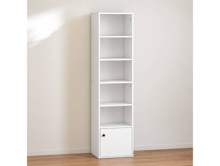 HOMCOM Bibliothèque 6 Niveaux Moderne 40x30x156cm Blanc