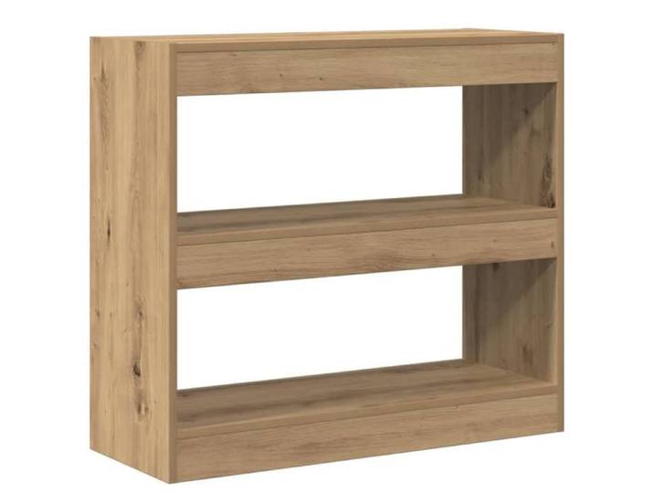 Réduction - Bibliothèque en bois，Meuble Étagère - Séparateur de pièce chêne artisanal 80x30x72 cm @53951