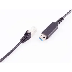 Shiverpeaks --USB-A LAN Adapterkabel 1G, USB Typ A Stecker auf RJ45, PVC, schwarz, 1,5m (USB), Netzwerk Adapter, Schwarz