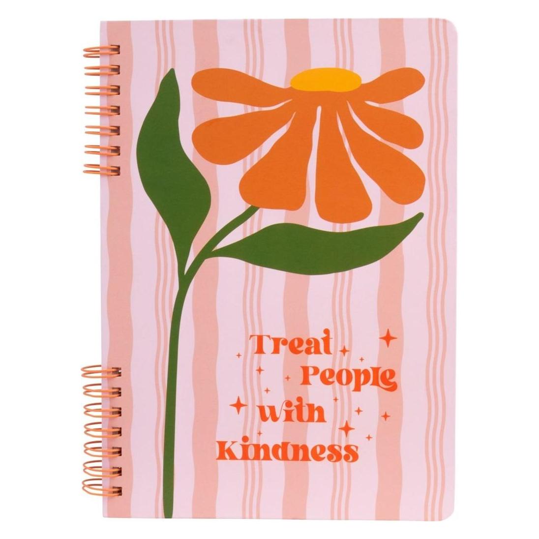 Happy Color Spiralnotizbuch A5/80K Bloom boho (A5, Gepunktet, Harter Einband) (48986091)