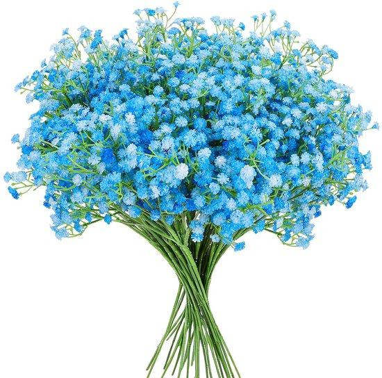 Unyqoos Set van 24 realistische kunstbloemen, 52 cm, decoratie voor bruiloften en feestjes