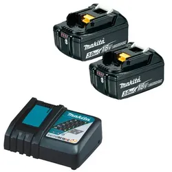 Makita Akku BL1830B 2x 18 V / 3,0 Ah + Ladegerät DC18RC
