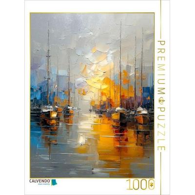 CALVENDO Puzzle Abendstimmung im Hafen | 1000 Teile Lege-Größe 64x48cm Foto-Puzzle für glückliche Stunden, Sonstige von , Calvendo Puzzle