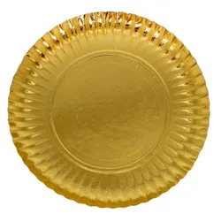 MONOUSO - Pappteller Rund Golden 10cm (100 Stück)