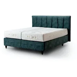 RUF Betten Boxspringbett Osaka 200 x cm Stoff Blau Türkis