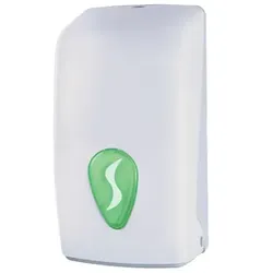 Toilettenpapierspender Orgavente Stileco weiß  Gehäuse und Vorderseite aus 100% recyceltem ABS