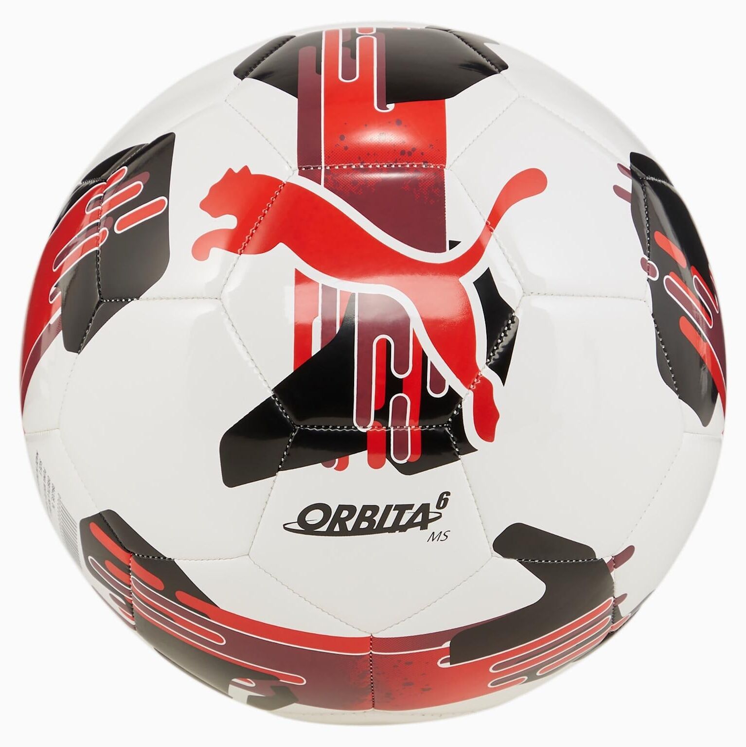 Fussball PUMA "Orbita 6 MS Ballgrösse: 5", rot (rot, weiß), Bälle, Polyester, Fussball rot, weiß Einheitsgröße