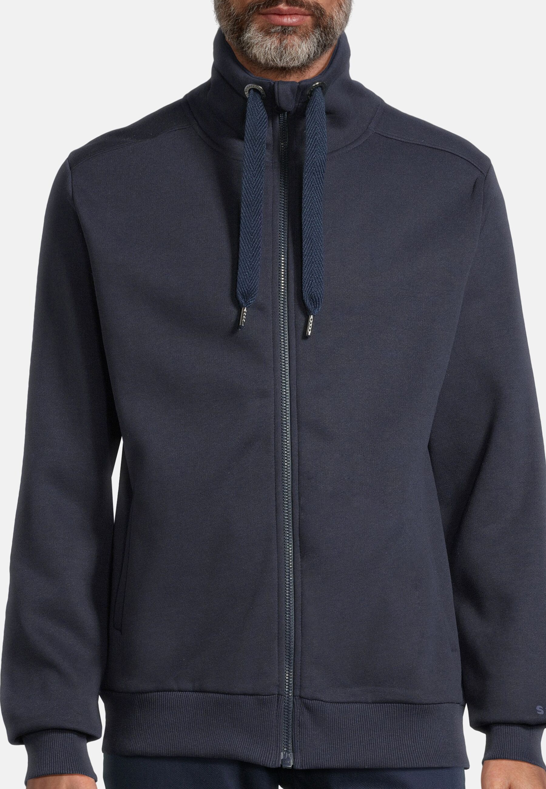 Sweatjacke SALZHAUT "Sweatjacke MOOL", Herren, Gr. XL, blau (navy), Obermaterial: 55% Baumwolle CO (CMIA). 45% Polyester PES., Sweatjacken Sweatjacke