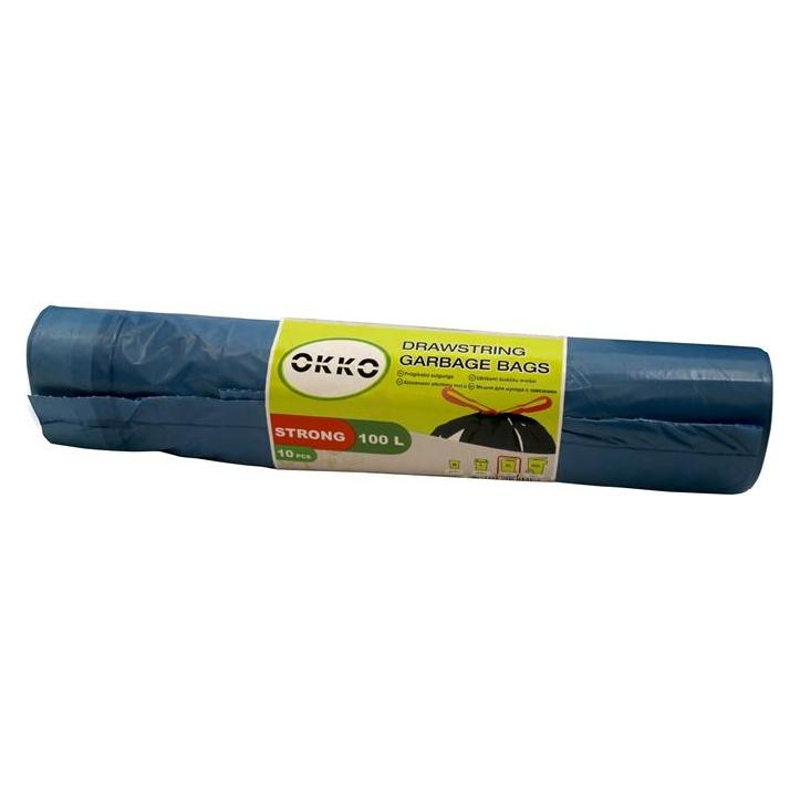 Okko GARBAGE BAGS STR BLUE DS 100L 10PCS (10x, 100 l) (33046971)