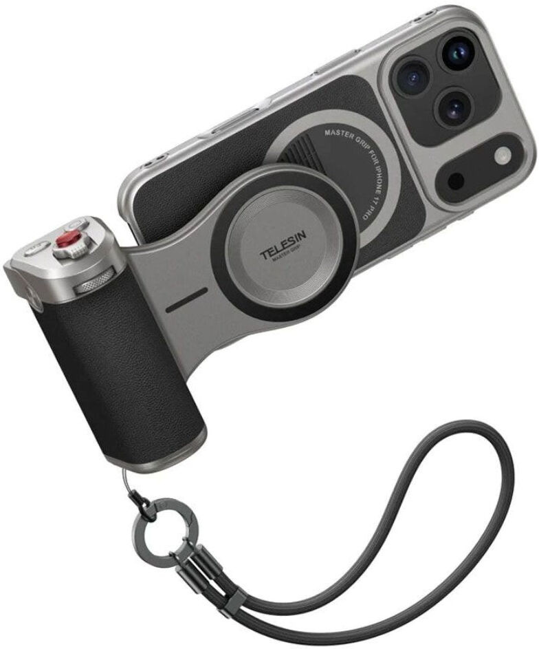 TELESIN Master Grip Holder - iPhone 17 Pro - Grå / Sort