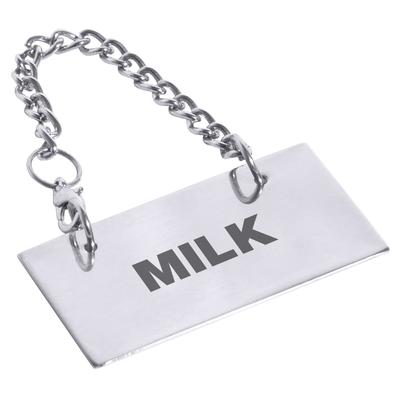 Contacto,Schild für Kannen MILK