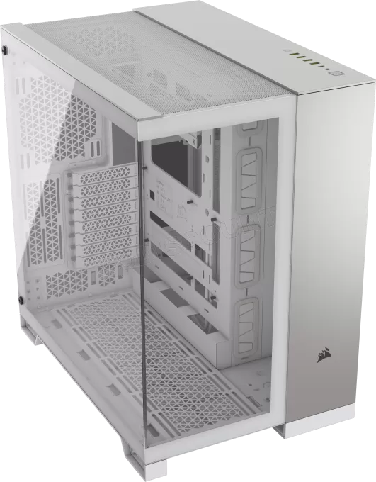 Boitier Moyen Tour E-ATX Corsair 6500X avec panneaux vitrés (Blanc/Argent)