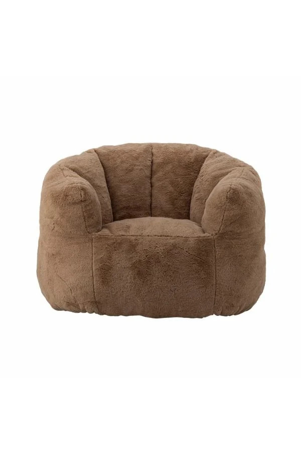 Bloomingville Mini Kari kinderfauteuil Fluffy stof - Bruin