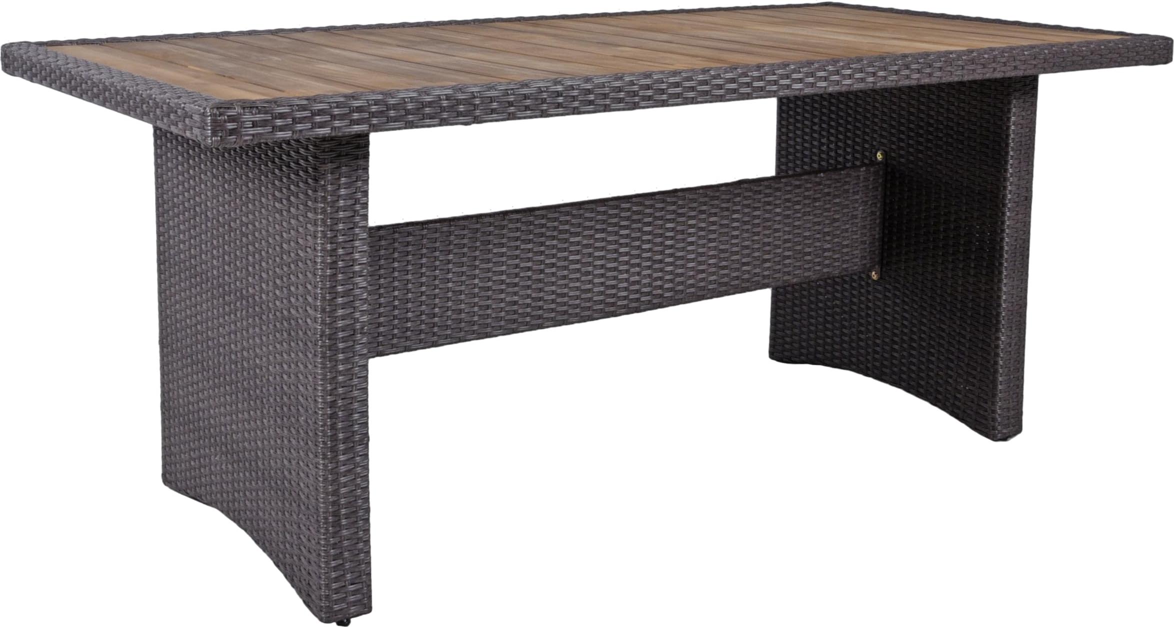 Gartentisch ESSEN - Akazie, Weidengrau, 90x180x75cm | Terrassentisch Wetterfest Outdoor Tisch