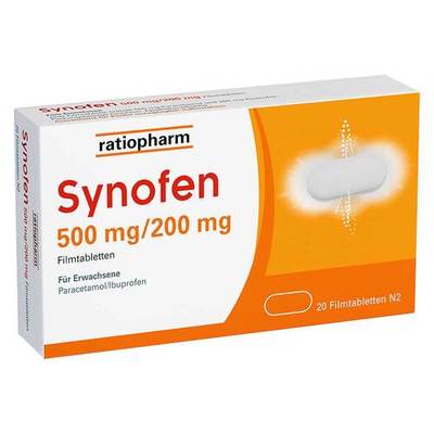 ratiopharm GmbH SYNOFEN 500 mg/200 mg Filmtabletten 20 St 18218515