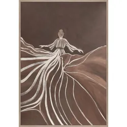 Kunstdruck GORGEOUS (LB 70x100 cm) - braun - LB 70x100 cm