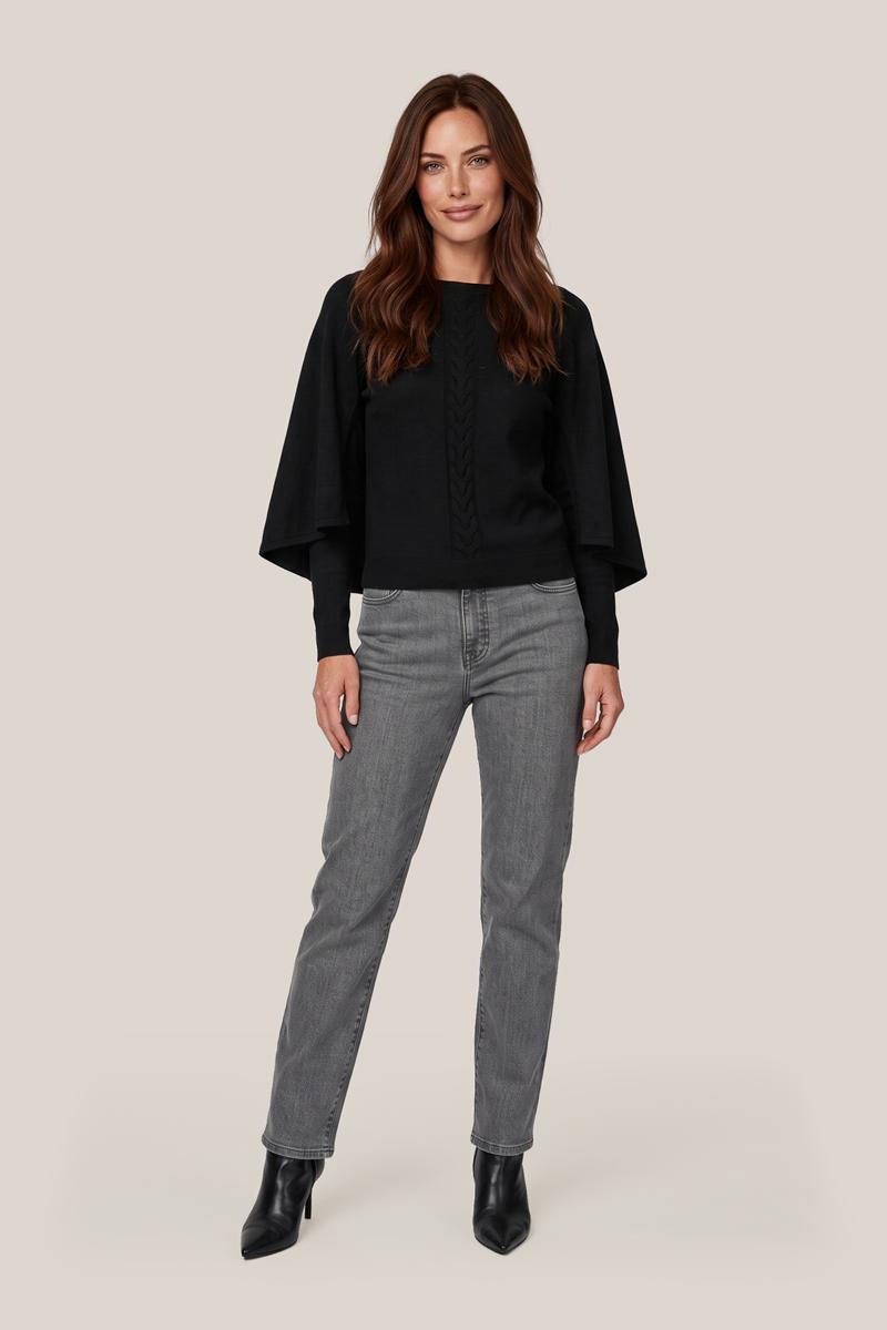 Clarice Cape Trui Zwart