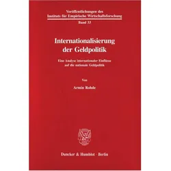 Internationalisierung der Geldpolitik., Fachbücher von Armin Rohde