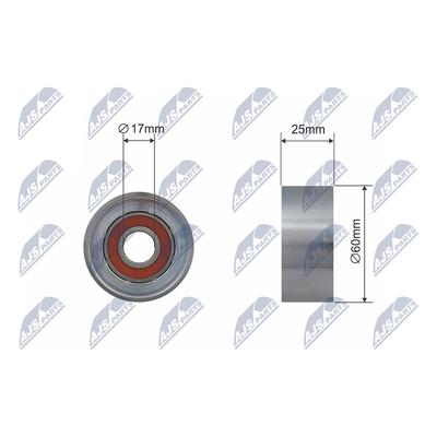 NTY Spannrolle, Keilriemen RNK-CT-045 für RENAULT DACIA NISSAN