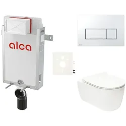 Alca Wand-WC Set für Einmauerung + Glacera Alfa WC SIKOAA8