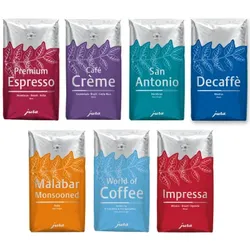 JURA Kaffeebohnen-Probierpaket (7 x 250g) - Jura Herstellergarantie, kostenlose Beratung 08001006679