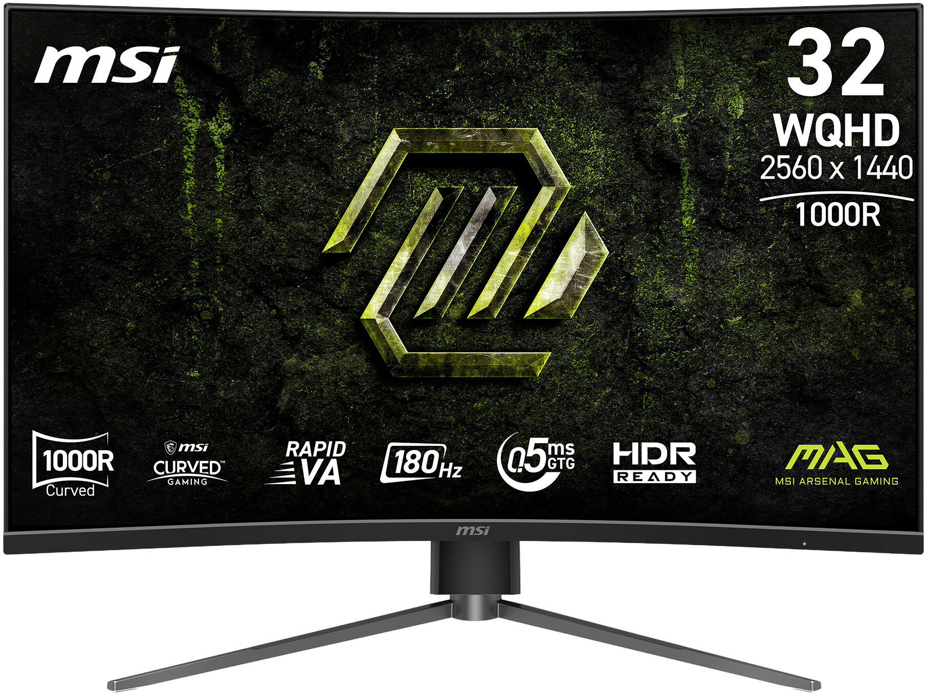 MSI Curved-Gaming-Monitor "MAG 325CQPF E18", Energieeffizienz: F, schwarz, Monitore, neig-, schwenk-, höhenverstellbar, Curved-Gaming-Monitor