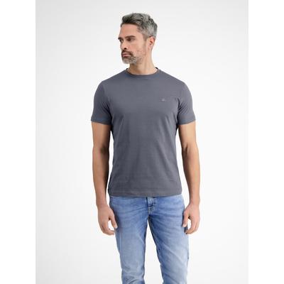 T-Shirt LERROS "Klassisches Rundhals T-Shirt", Herren, Gr. XL, grau (rock grau), 100% Baumwolle, Rundhals, Shirts T-Shirt
