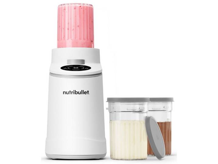 nutribullet Eismaschine nutribullet Chill, 5 Programme, 3 Behälter (NBD0503W), 500 W, Eis, Gelato, Sorbet, Smoothie Bowl, Frozen Yoghurt