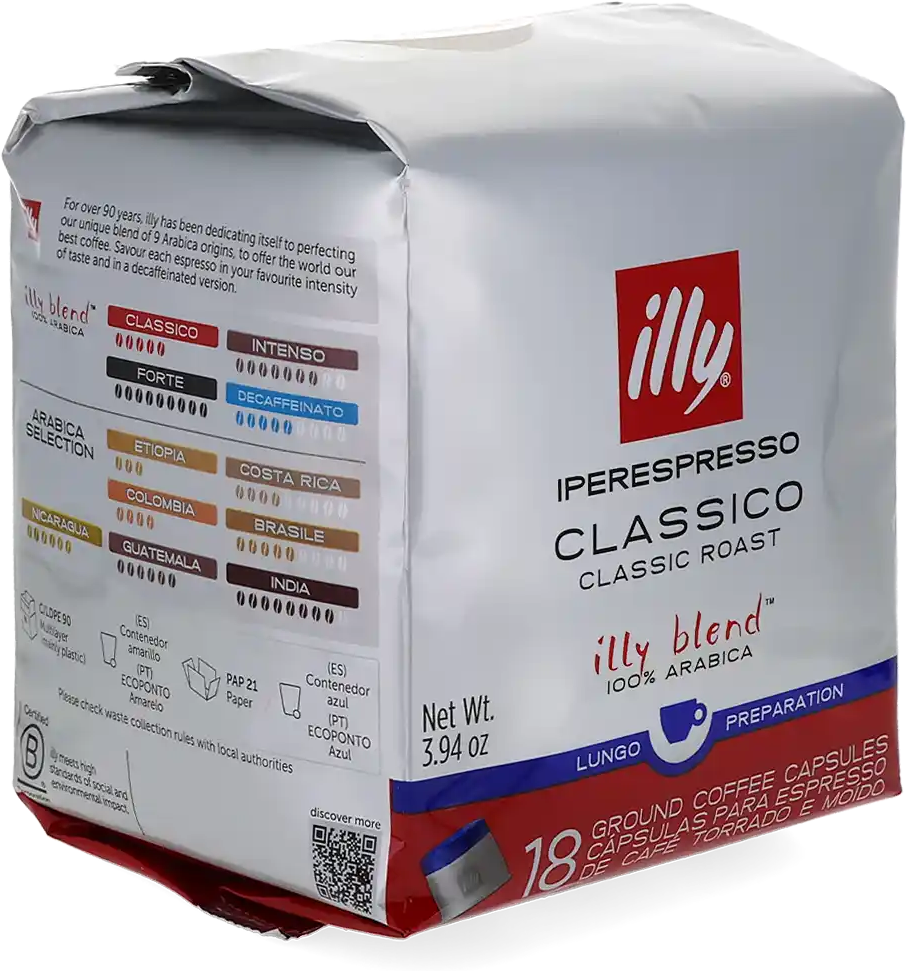 illy   Lungo Classico - 18 capsules voor illy iperEspresso