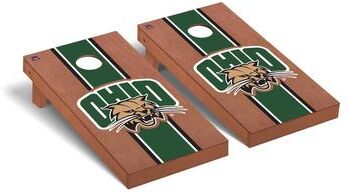 Skip's Garage Ohio Bobcats Rosewood Cornhole Board Set