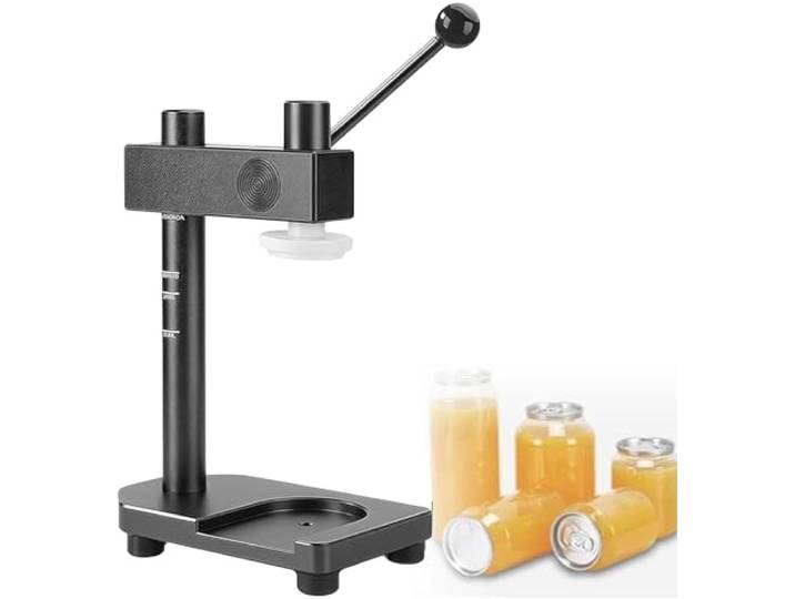 GAYAYAS Soda-Dosen-Versiegelungswerkzeug, manuelle Becher-Versiegelungsmaschine, höhenverstellbar, Höhe von 30–170 mm und Durchmesser von 51 mm (2,2 Zoll), für Aluminium- und Kunststoffdosen,Black