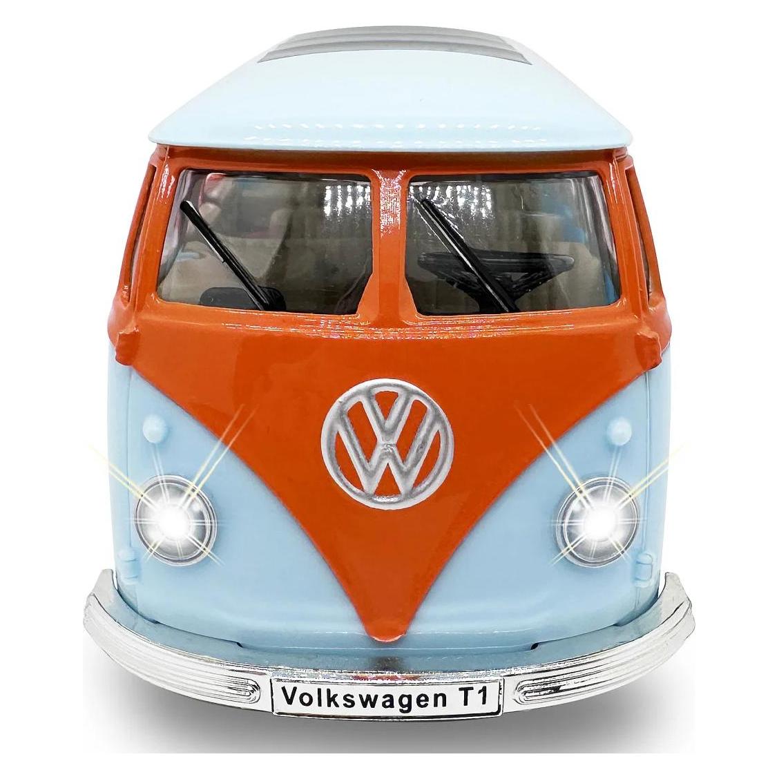 Hellblau Volkwagen T1 Diecast 1:30 inkl. Knopfzellen (402602)