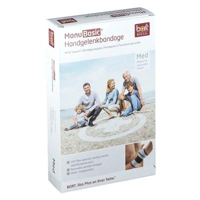 Bort ManuBasic Bandage rechts L silber 1 St Bandage(s)