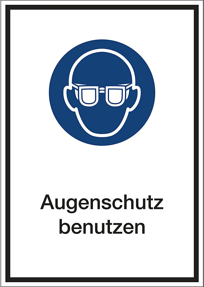 kaiserkraft Kombizusatzschilder für Gebotszeichen, Augenschutz benutzen, Kunststoff, LxHxT 210 x 297 x 1 mm