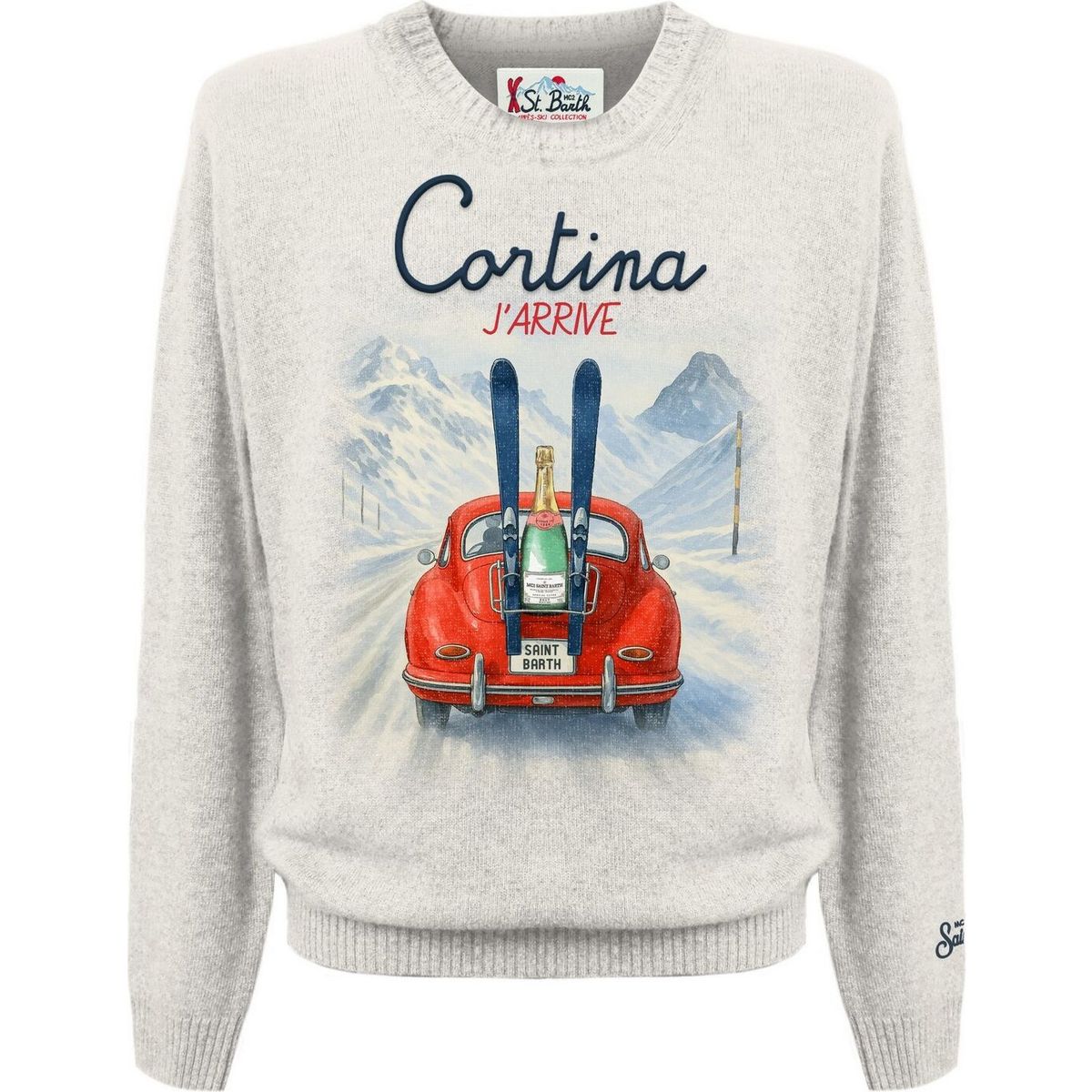 MC2 Saint Barth Heron Print Round-neck Sweater Print cortina j arrive 10 emb (00243M) XL HER002200243M-00243M-XL