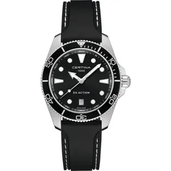 Certina DS Action 40mm C048.410.17.051.00 - schwarz,schwarz mit heller Ziernaht - 40mm
