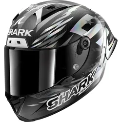 Shark Aeron-GP FIM 02 Zarco Winter Test 2026, Integralhelm - Schwarz/Dunkelgrau/Silber - L